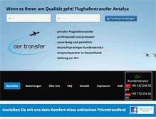 Tablet Screenshot of dertransfer.com